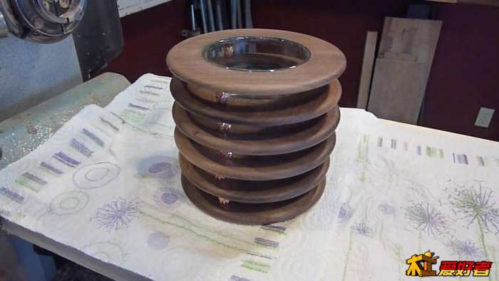 Woodturning Glass and Wood Candle Holder  (22).jpg
