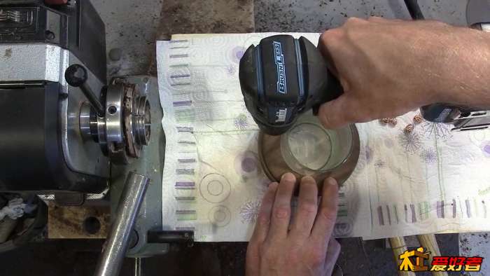 Woodturning Glass and Wood Candle Holder  (26).jpg