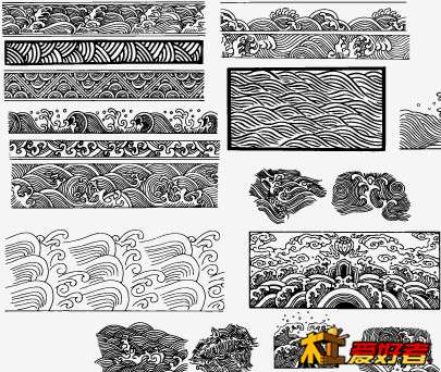 雕刻镶嵌素材分享--传统图纹(波浪纹)0628.jpg