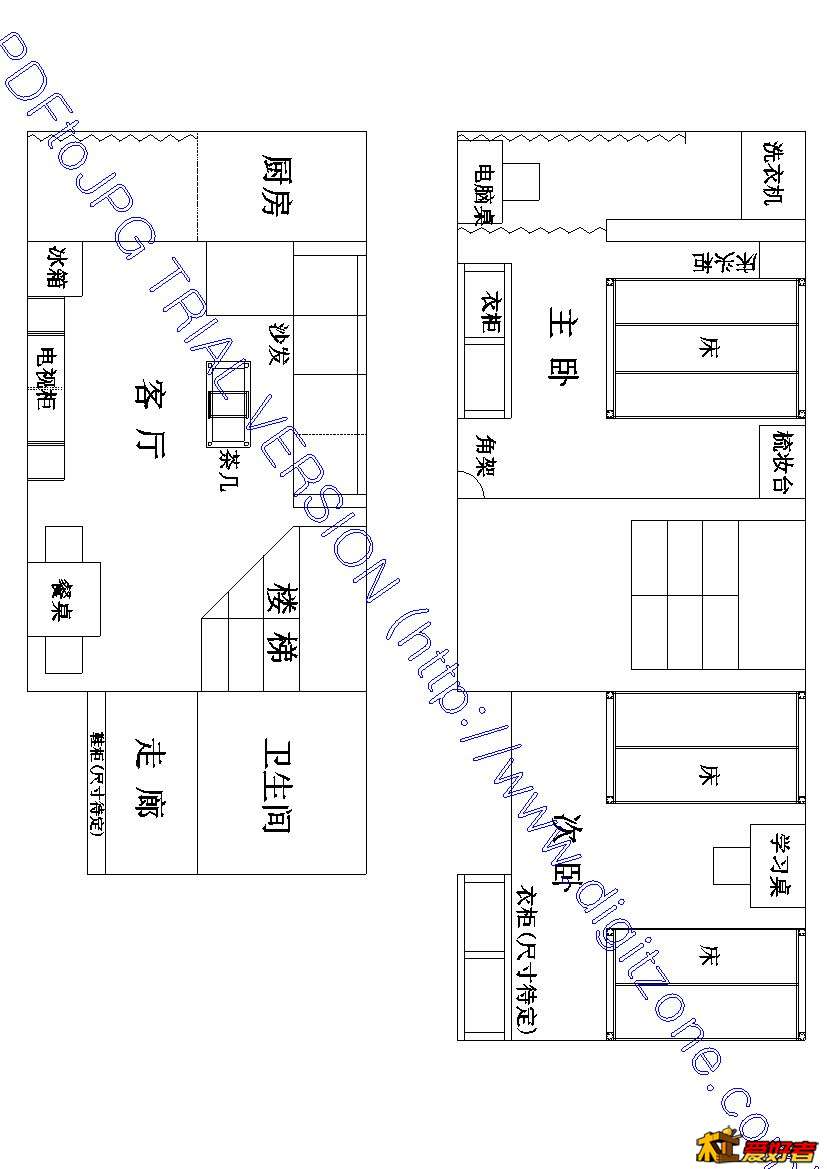 2.家具摆放图