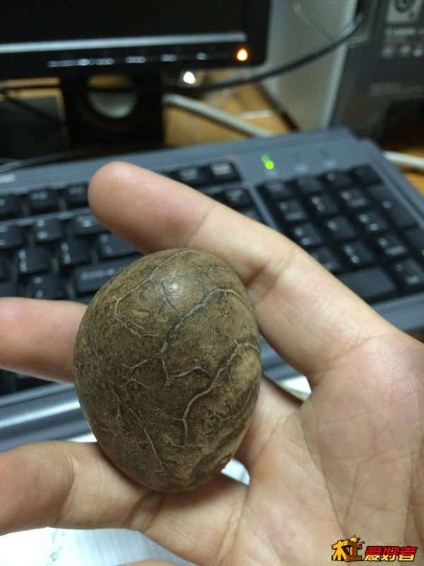 挑选了一枚胖胖的象牙果，下面的部分还有点尖，可以做桃子尖部