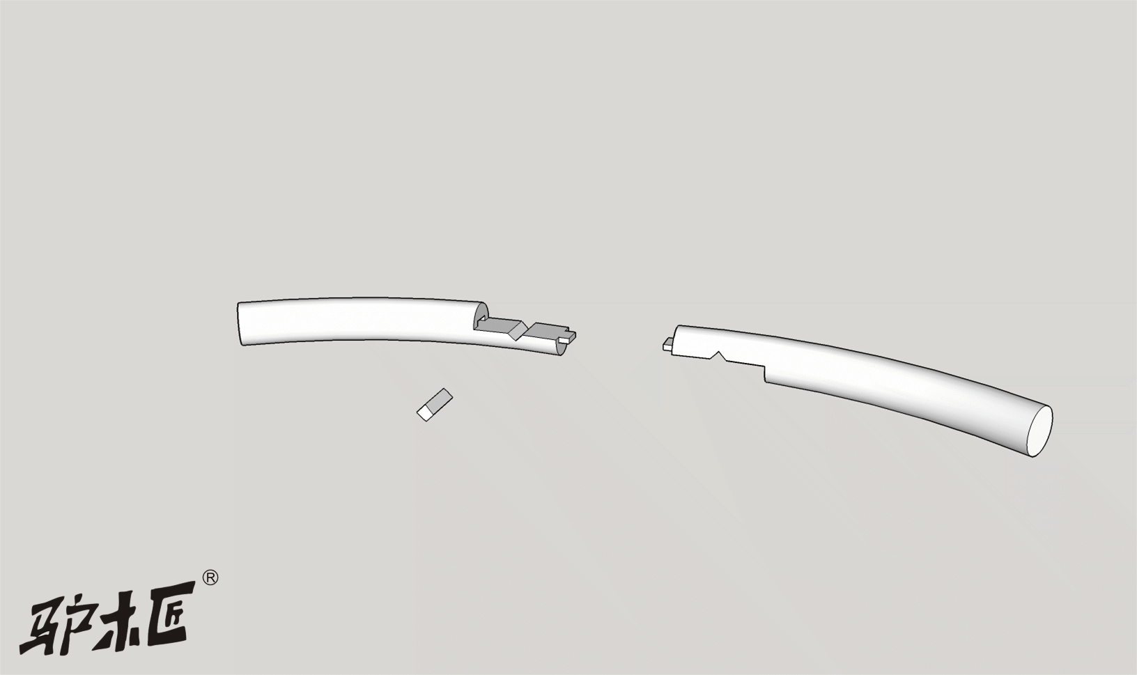 21.弧形弯材接合：楔钉榫之二.gif