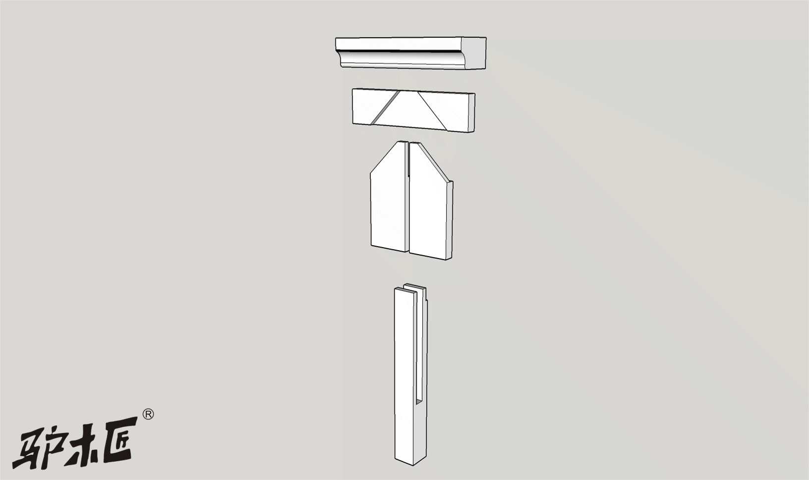 23.夹头榫结构（腿足上端开口嵌夹牙条，打槽装牙头）.gif