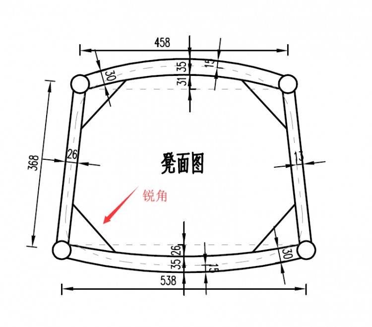 前腿的锐角
