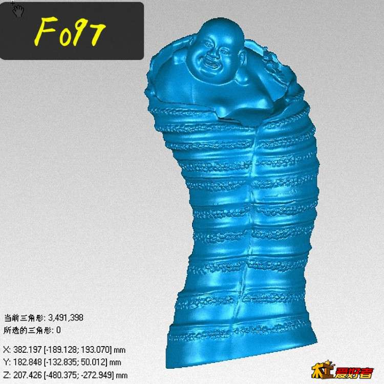 F097弥勒佛蝙蝠围袍 382x182x207mm.jpg
