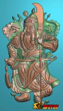 手拿大刀门神