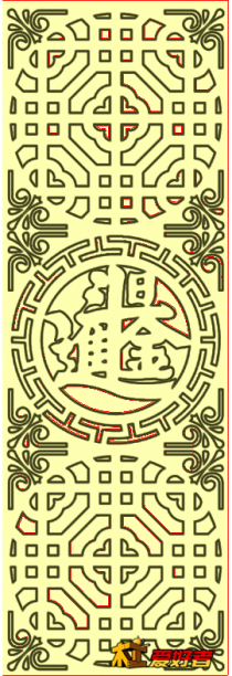镂空书签-日进斗金
