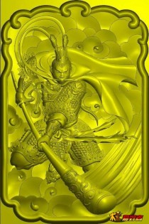 齐天大圣 正反面 精雕图带灰度图