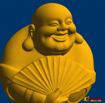 拿扇子笑佛