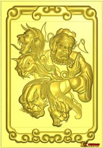 6牌钟馗捉花心鬼两款ArtCAM精修牌子图完美版