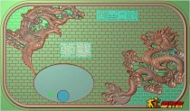 吉星高照龙凤茶盘