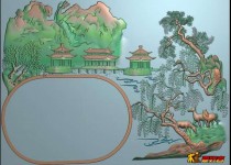 山水茶盘