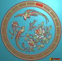 精品凤穿牡丹图