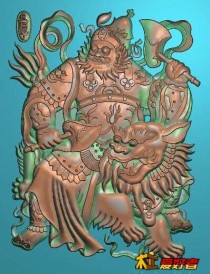 手举斧头门神