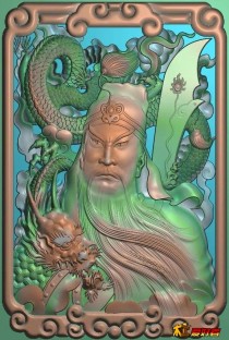 46牌加边框新龙关公