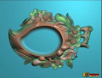 桃子型烟灰缸精雕图