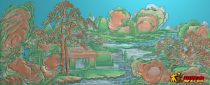 大山水人物