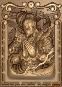 二郎神灰度图