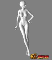 裸身站姿短发女孩